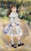 Pierre Renoir Girl with a Hoop painting